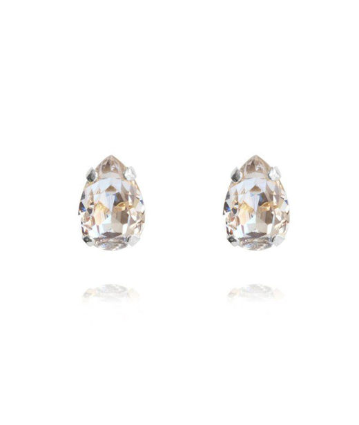 Mässingörhänge Petite Drop Stud Crystal