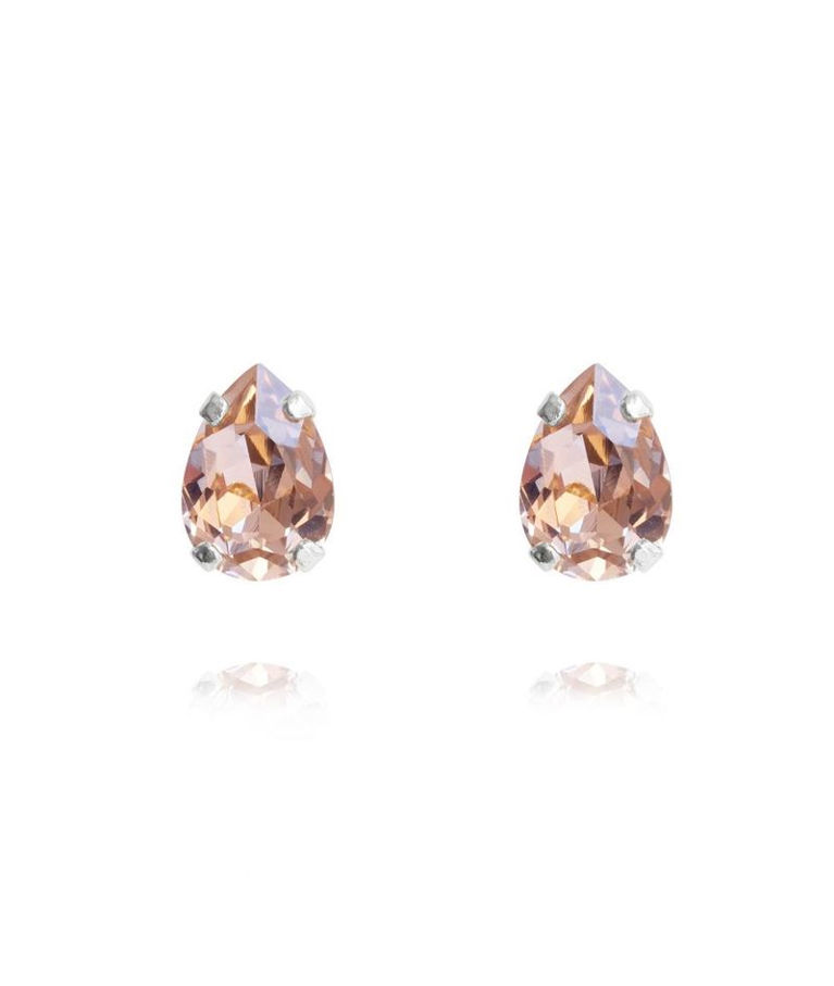 Mässingsörhänge Petite Drop Vintage Rose rhodium