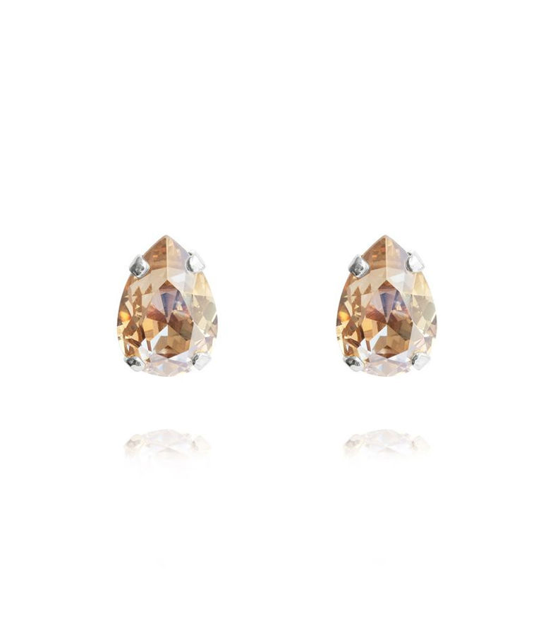 Mässingsörhänge Petite Drop GoldenShadow rhodium