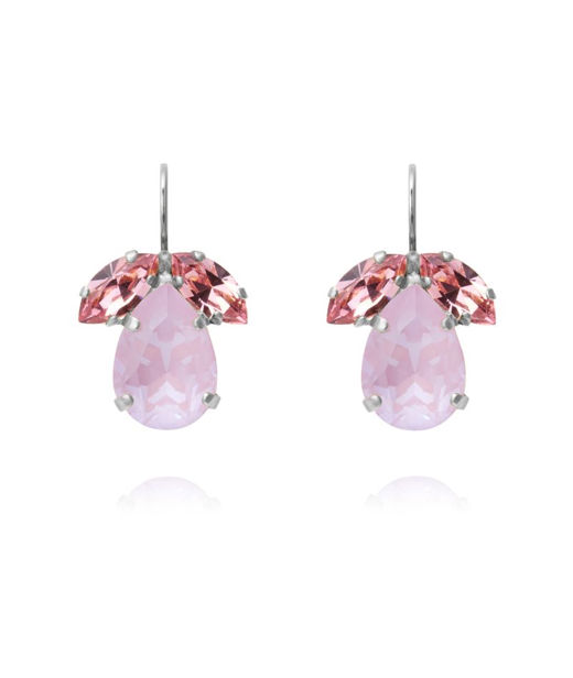 Mässingörhänge Timo Soft Pink Combo Rhodium