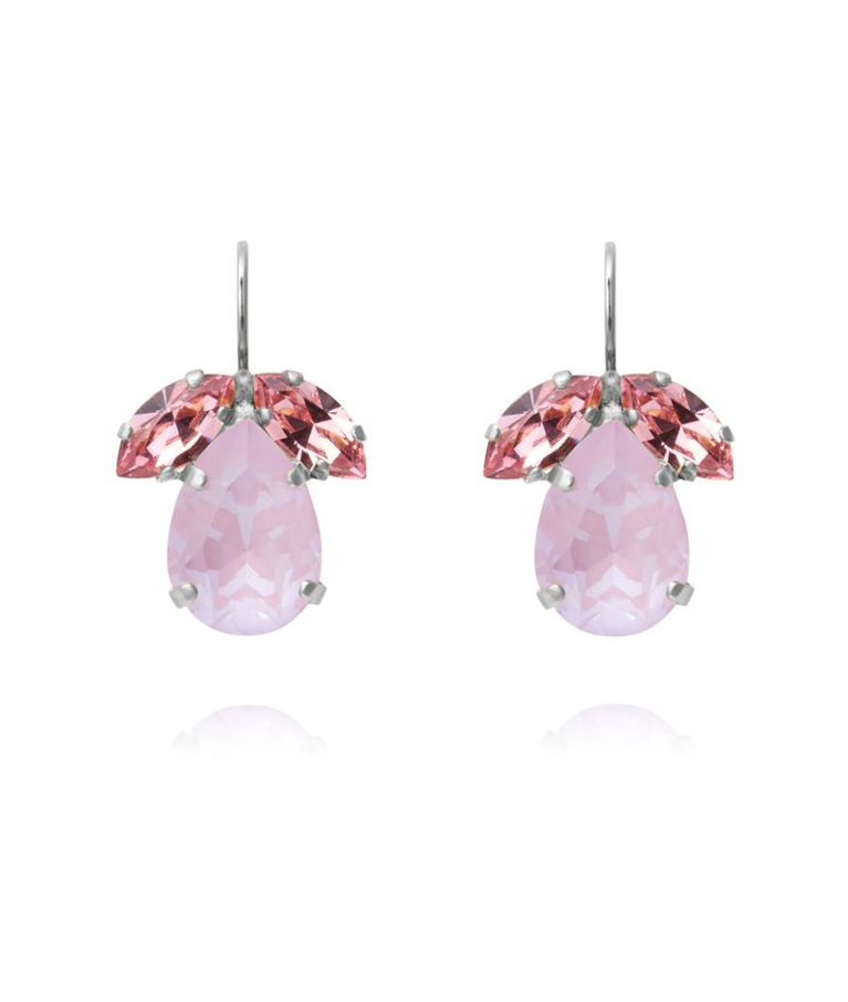 Mässingörhänge Timo Soft Pink Combo Rhodium