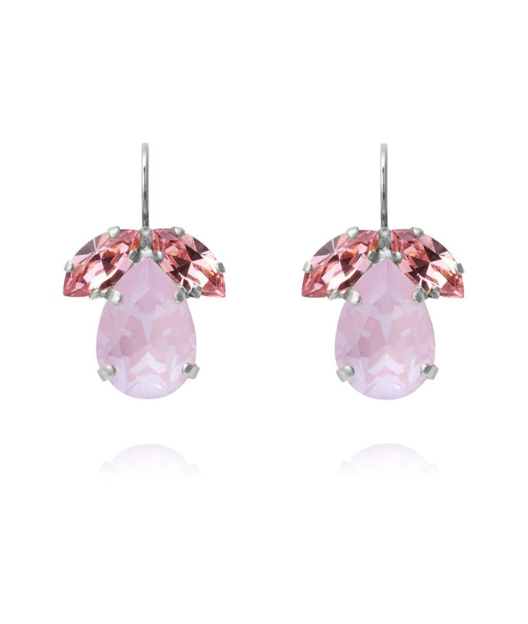 Mässingörhänge Timo Soft Pink Combo Rhodium