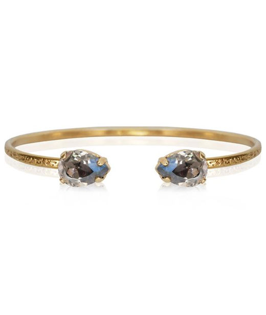 Mässingsarmband Petite Drop Black Diamond gold