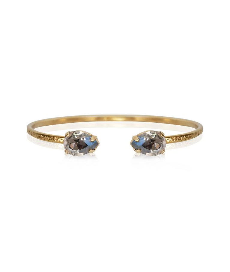 Mässingsarmband Petite Drop Black Diamond gold