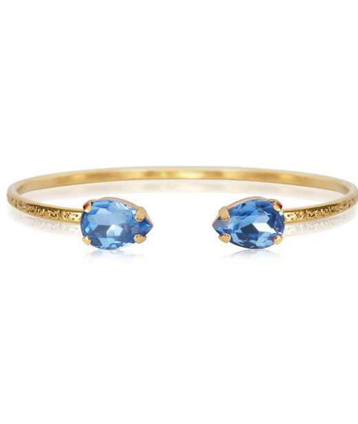 Mässingarmband Petite Drop Lapis gold