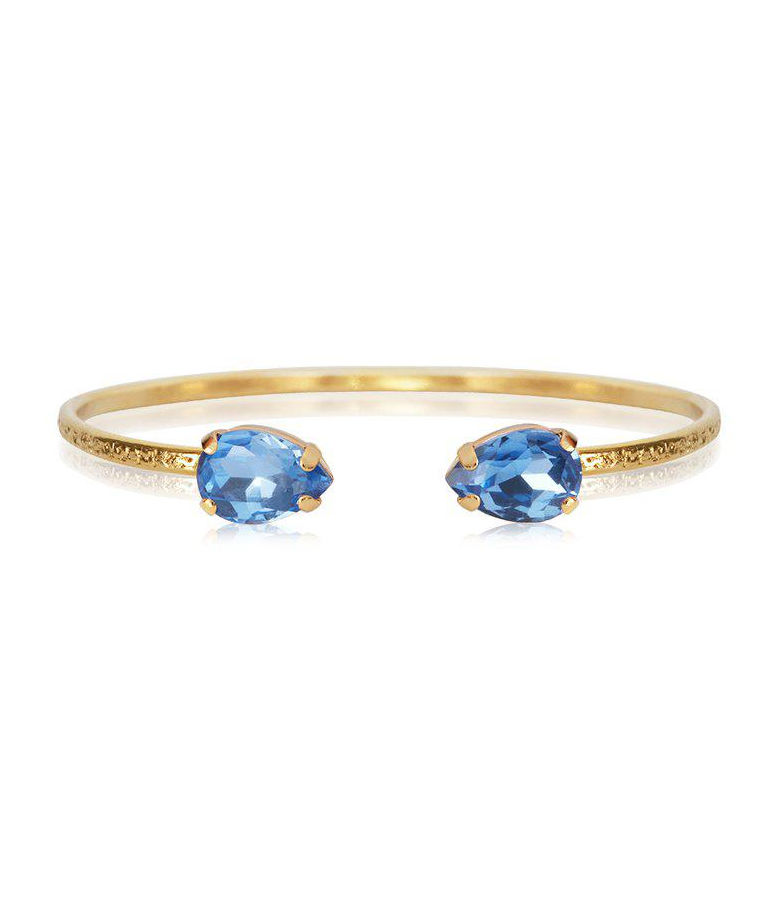 Mässingarmband Petite Drop Lapis gold