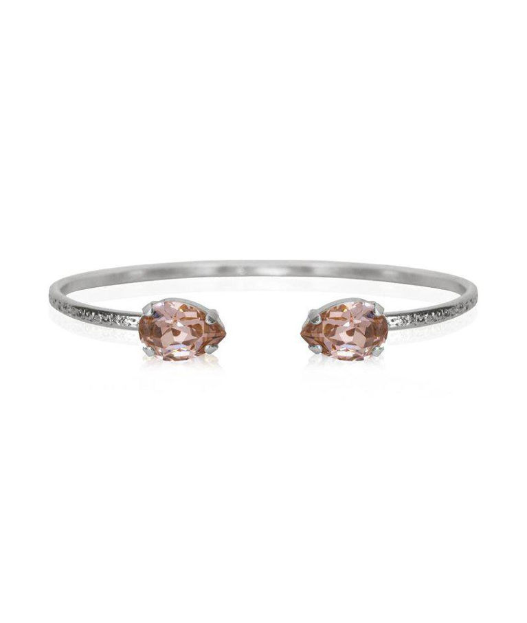 Mässingarmband Petite Drop Vintage Rose rhodium