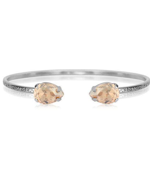 Mässingsarmband Petite Drop Golden Shadow rhodium