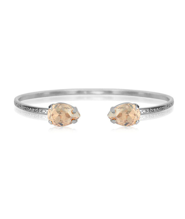 Mässingsarmband Petite Drop Golden Shadow rhodium