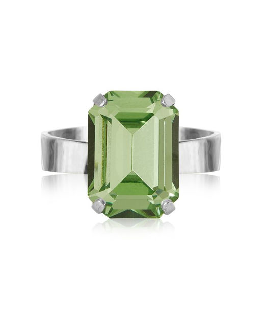 Mässingring Lydia Peridot rhodium