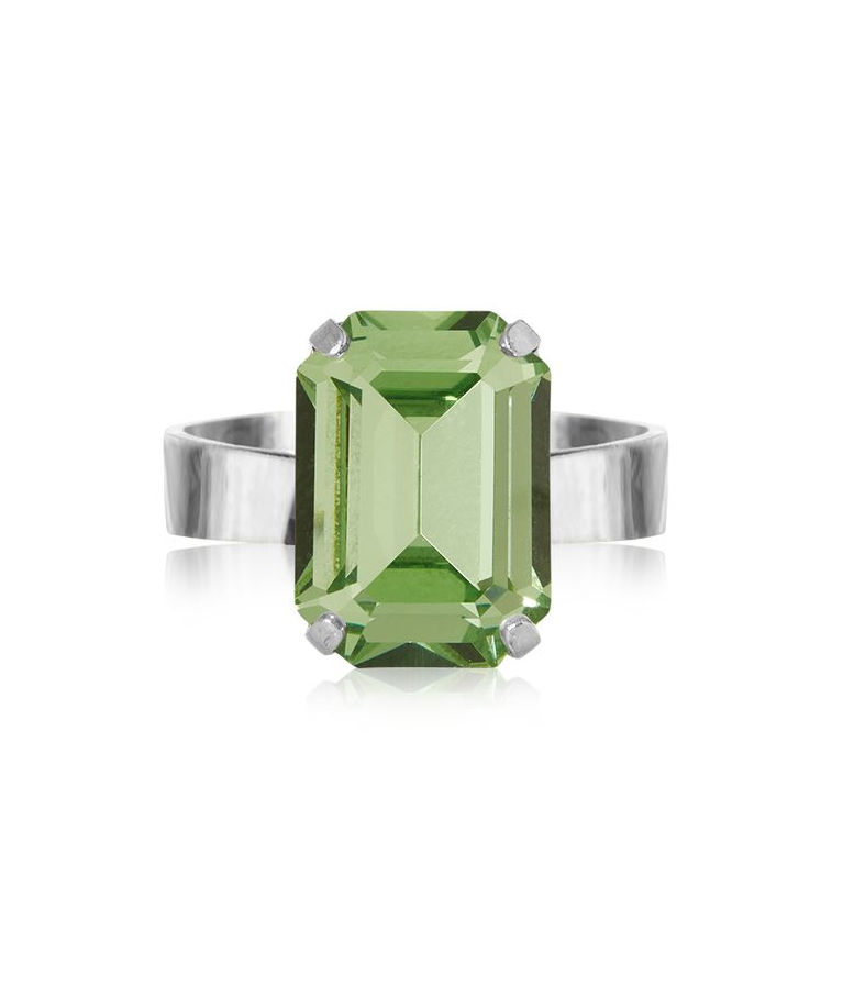 Mässingring Lydia Peridot rhodium