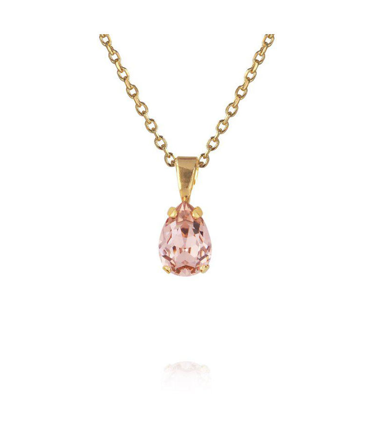 Mässinghalsband Petite Drop Vintage Rose gold