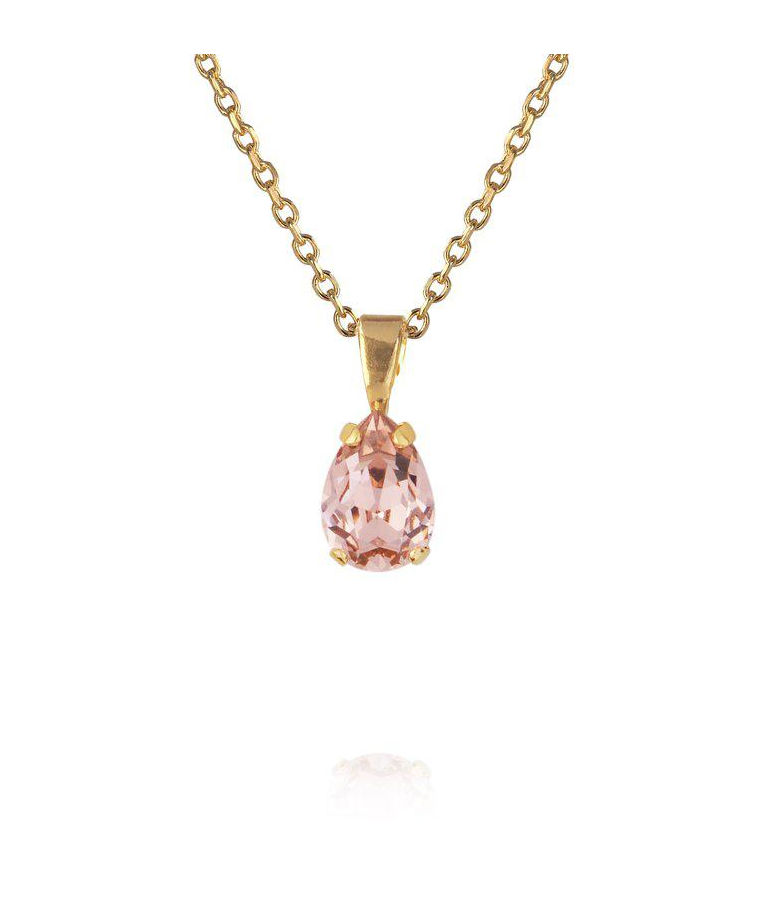 Mässinghalsband Petite Drop Vintage Rose gold