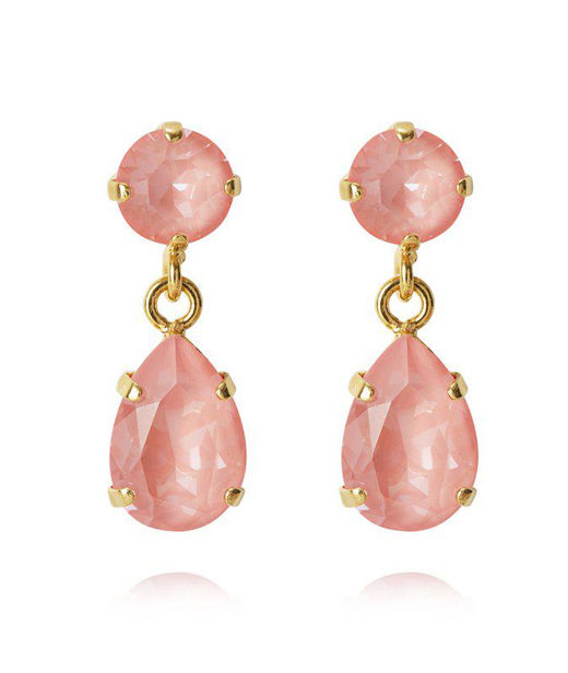 Mässingörhänge Mini Drop Flamingo Ignite Gold