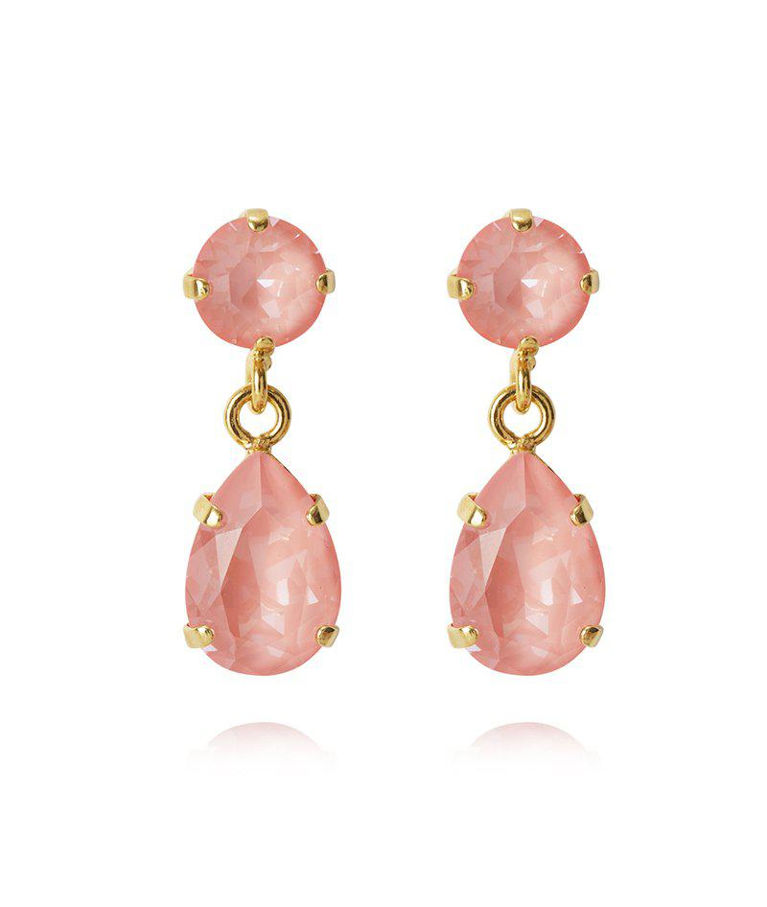 Mässingörhänge Mini Drop Flamingo Ignite Gold