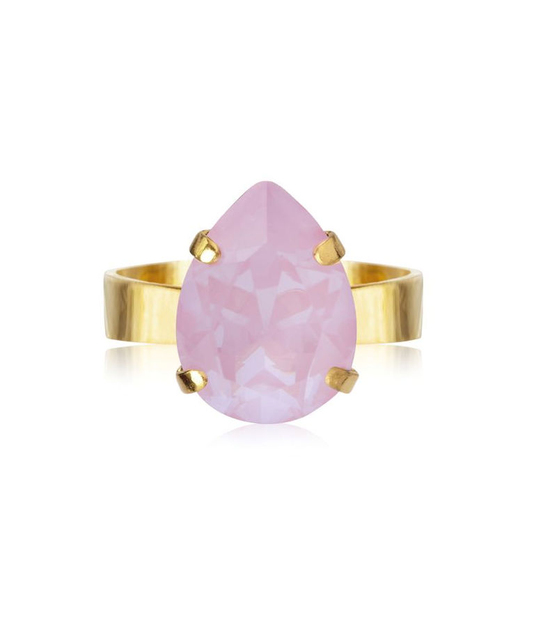 Mässingring Mini Drop Soft Pink gold