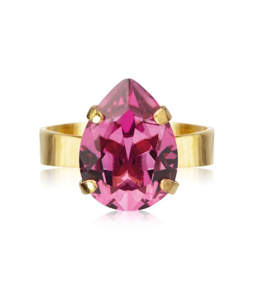Mässingring Mini Drop Dark Rose gold