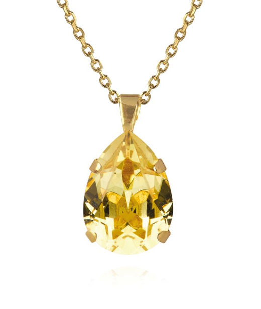 Mässingshalsband Mini Drop Dark Jonquil gold