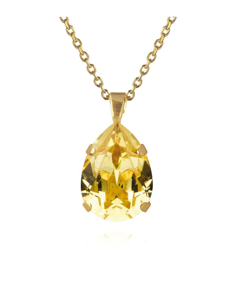 Mässingshalsband Mini Drop Dark Jonquil gold