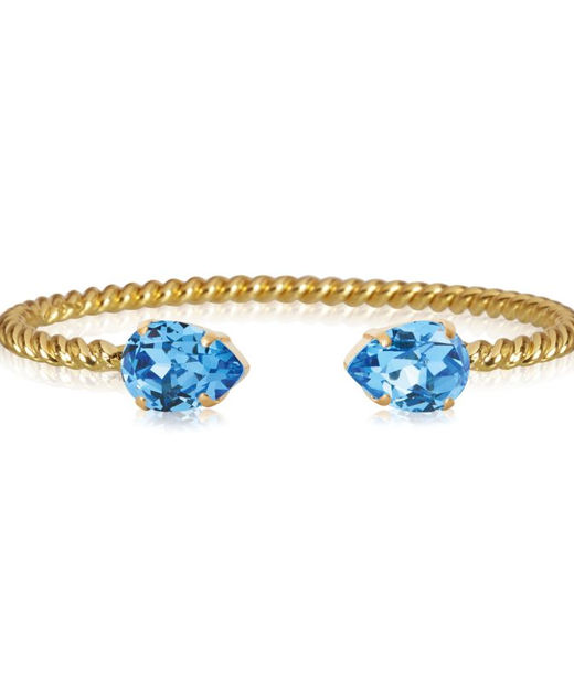 Mässingarmband Mini Drop Recreated Iceblue Gold