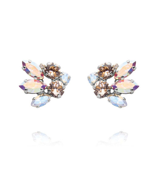 Mässingörhänge Cora Aurore Boreale rhodium