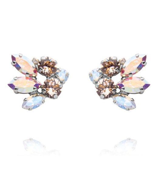 Mässingörhänge Cora Aurore Boreale rhodium