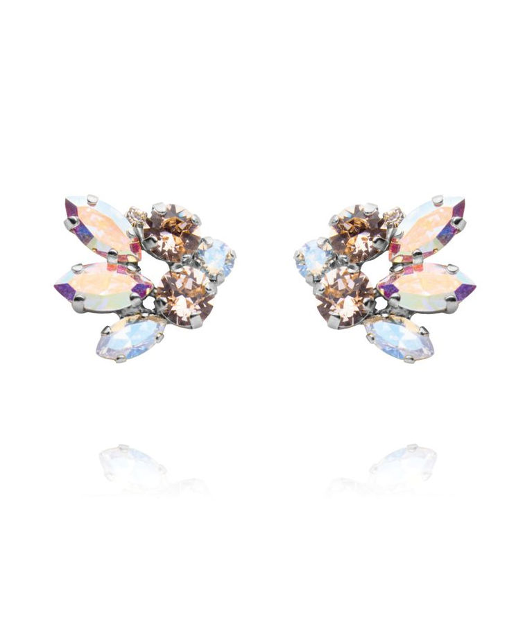 Mässingörhänge Cora Aurore Boreale rhodium