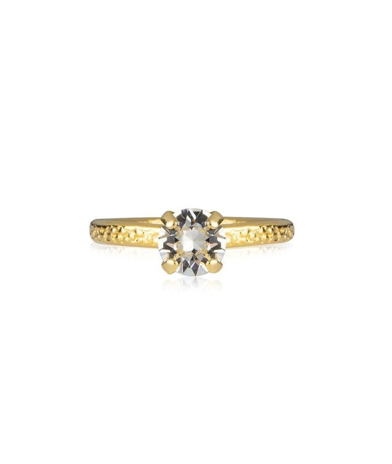 Mässingring Natti Crystal gold
