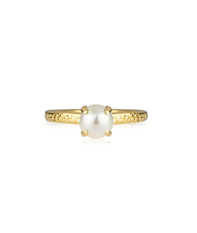 Mässingring Natti Pearl gold