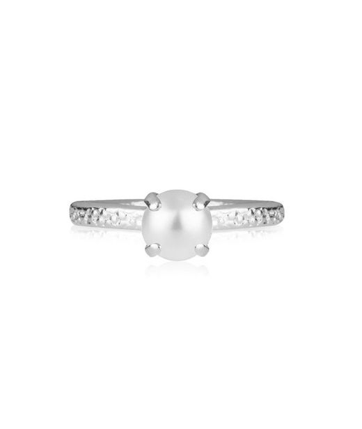 Mässingring Natti Pearl rhodium