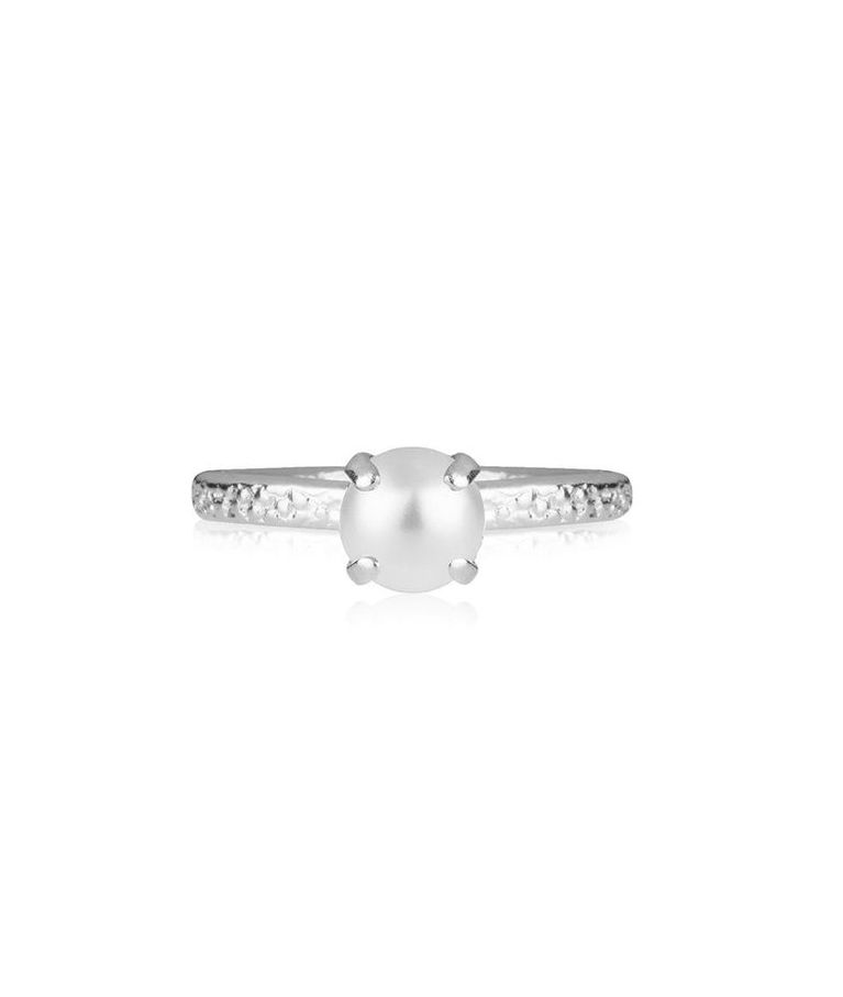 Mässingring Natti Pearl rhodium
