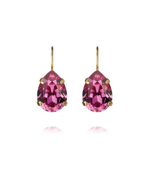 Mässingörhänge Mini Drop Clasp Dark Rose gold