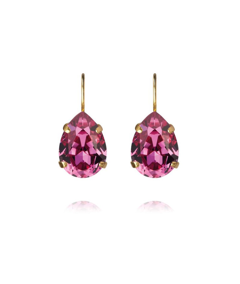 Mässingörhänge Mini Drop Clasp Dark Rose gold