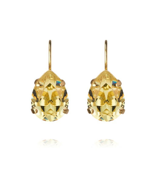 Mässingsörhänge Mini Drop Clasp Dark Jonquil gold