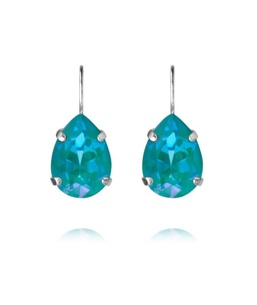 Mässingsörhängen Mini drop Clasp Laguna Delite rhodium
