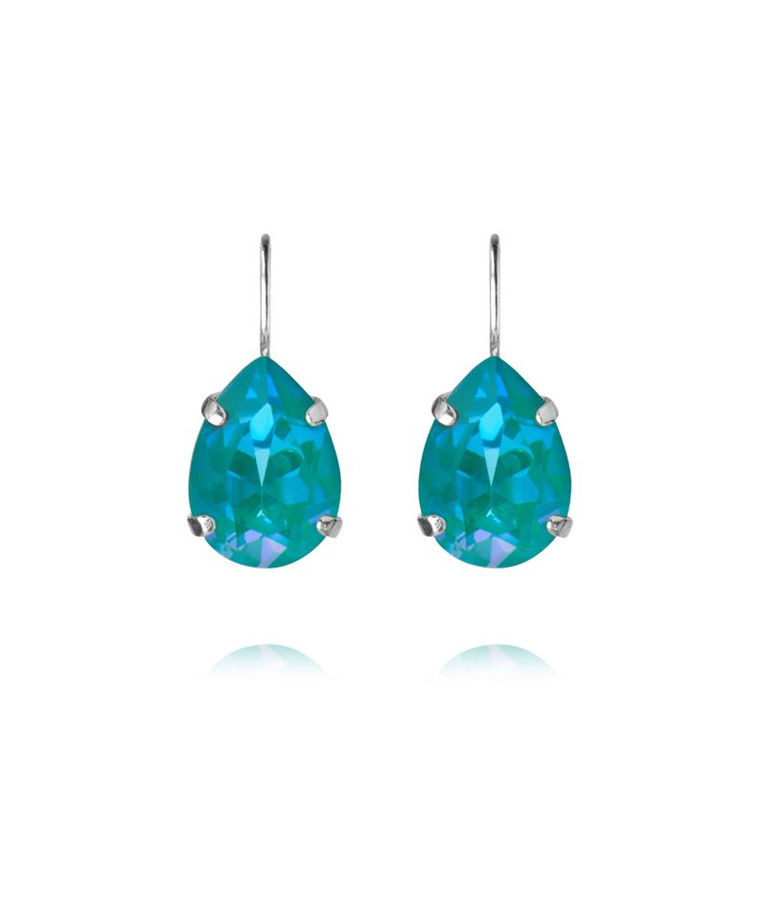 Mässingsörhängen Mini drop Clasp Laguna Delite rhodium