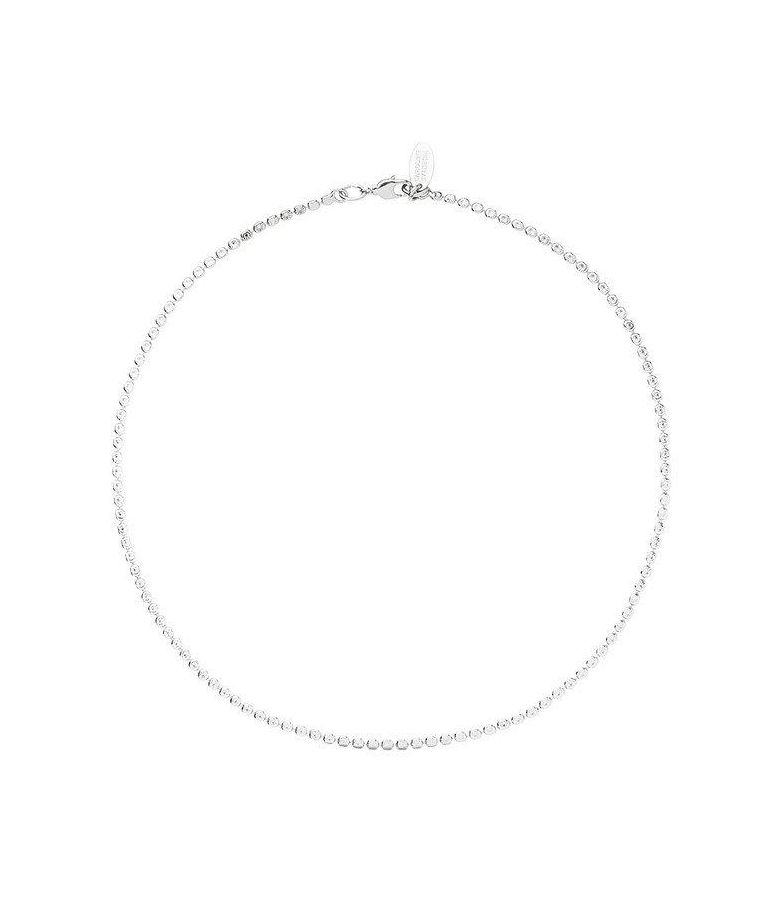 Mässinghalsband Diamond rhodium