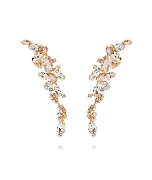 Mässingörhänge Marry Me Crystal silk Bridal gold.