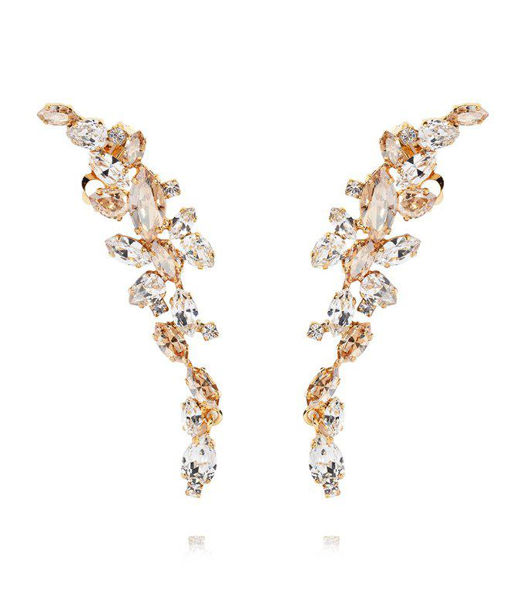 Mässingörhänge Marry Me Crystal silk Bridal gold.