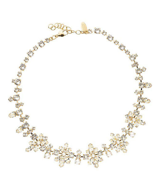 Mässinghalsband La Vie En Rose Pearl Crystal Bridal gold