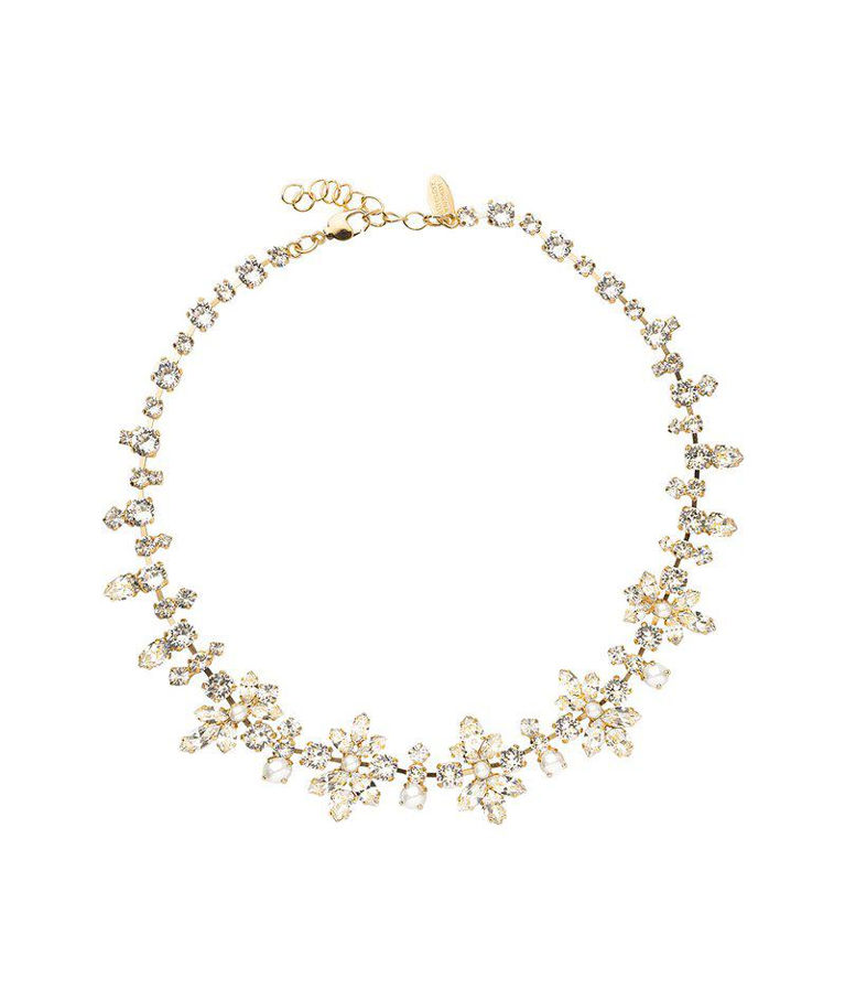 Mässinghalsband La Vie En Rose Pearl Crystal Bridal gold
