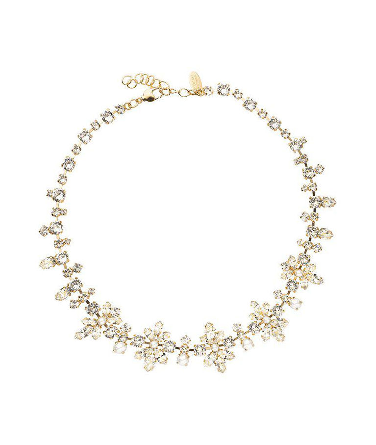 Mässinghalsband La Vie En Rose Pearl Crystal Bridal gold