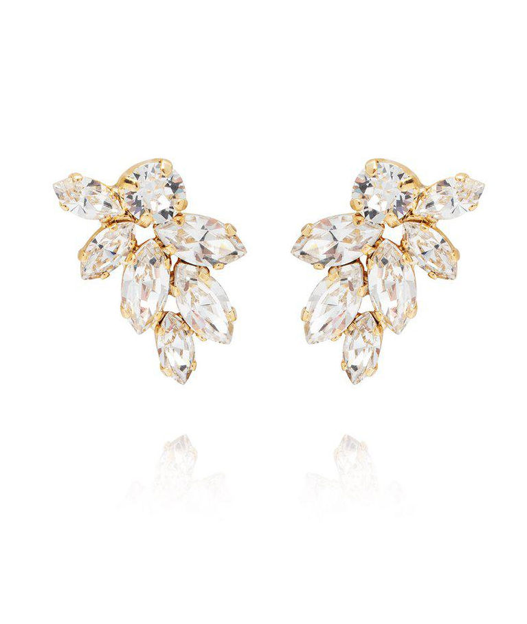 Mässingörhänge Fairytale Crystal Bridal gold