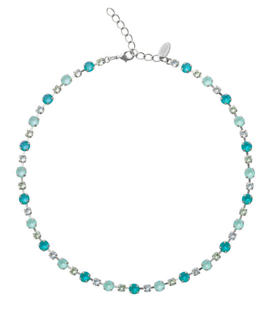 Mässingshalsband Calanthe Laguna Combo rhodium