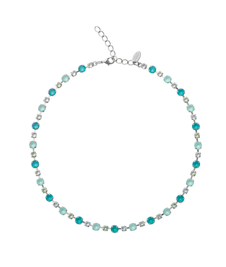 Mässingshalsband Calanthe Laguna Combo rhodium