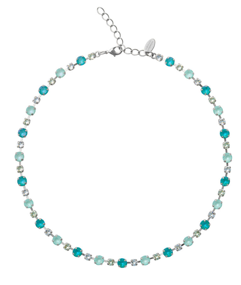 Mässingshalsband Calanthe Laguna Combo rhodium