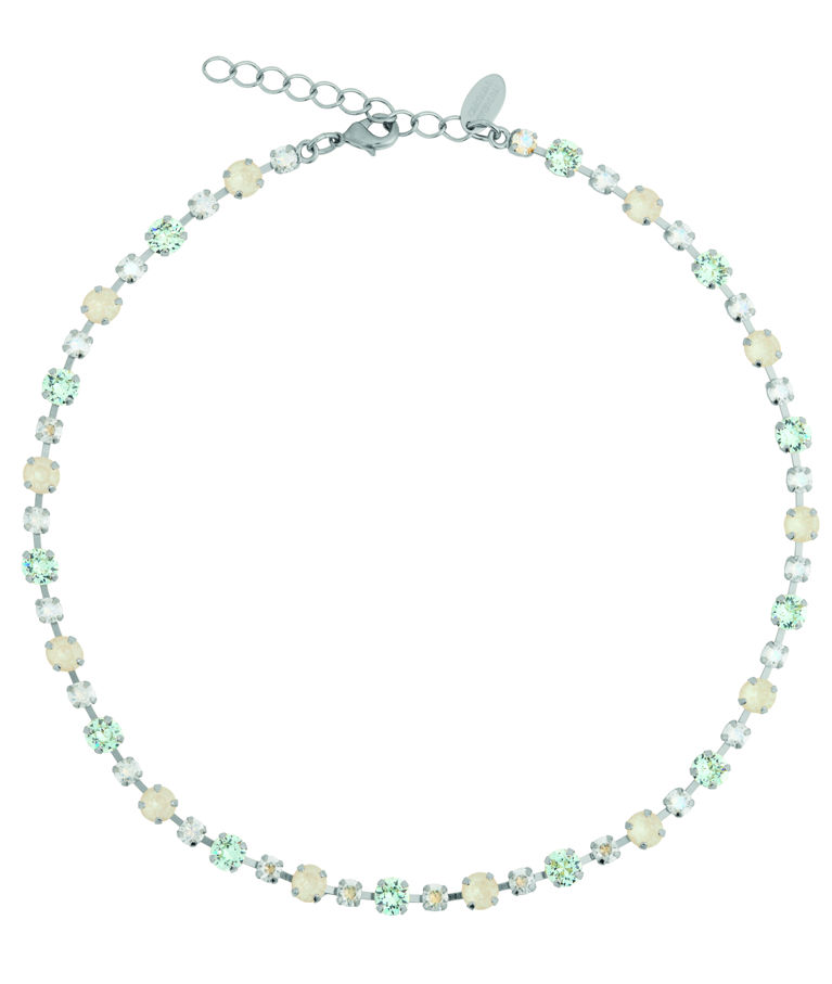 Mässingshalsband CALANTHE AZORE COMBO Rhodium