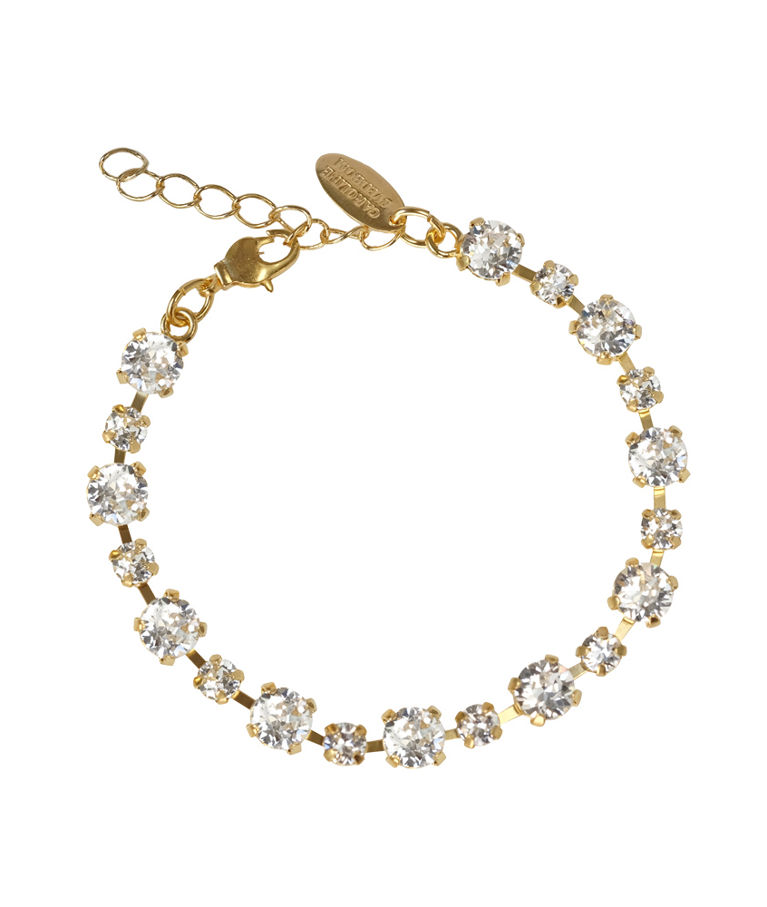 Mässingarmband Calanthe Crystal gold