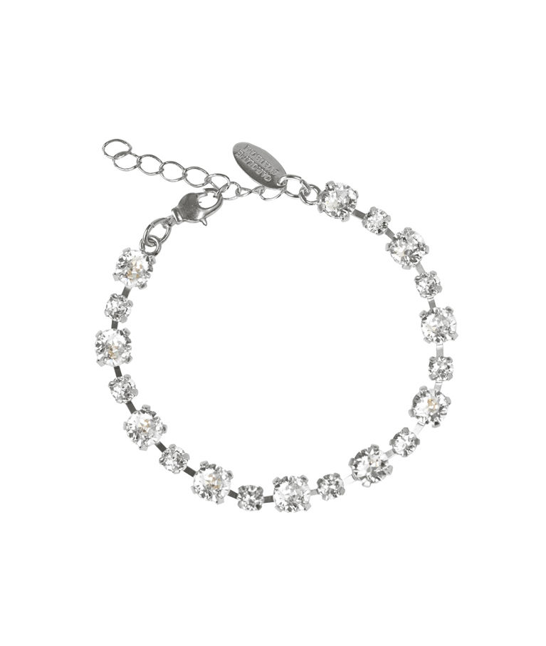 Mässingarmband Calanthe Crystal rhodium