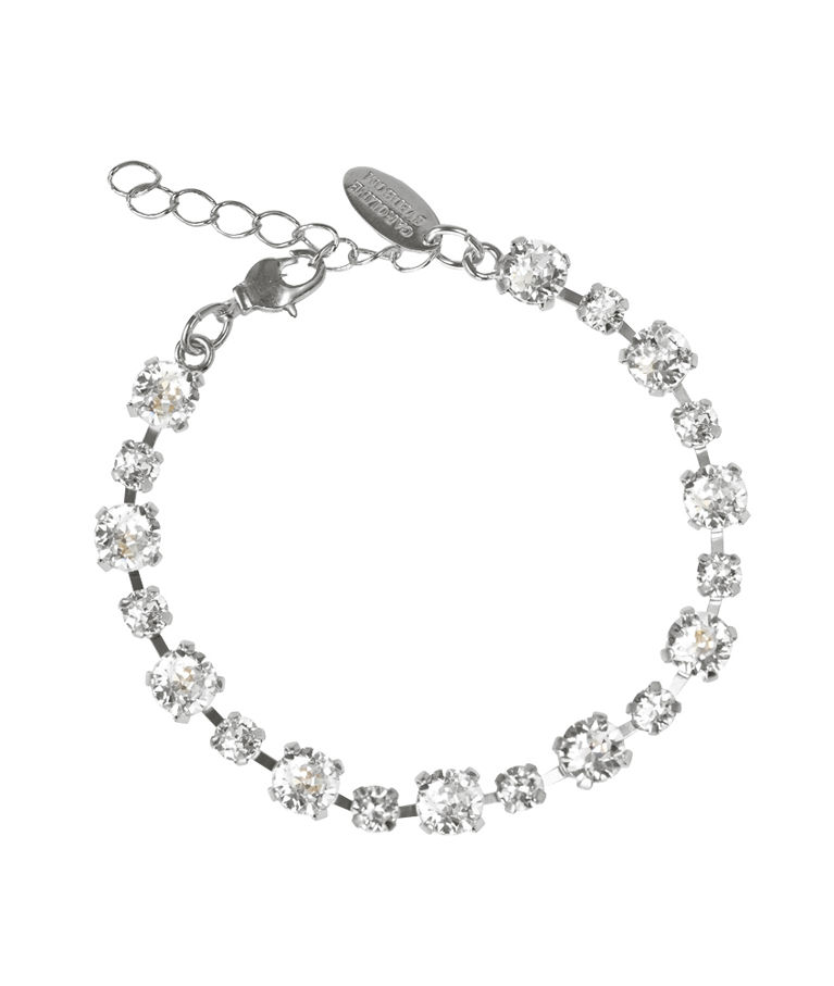 Mässingarmband Calanthe Crystal rhodium